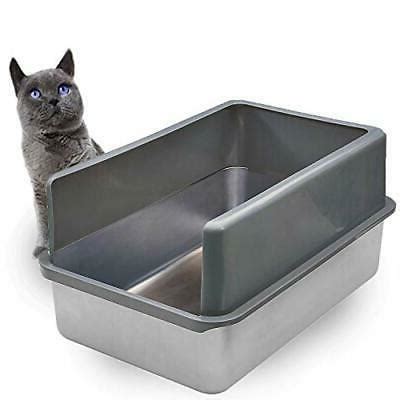 steel pan box|iPrimio Ultimate Stainless Steel XL Cat Litter Box .